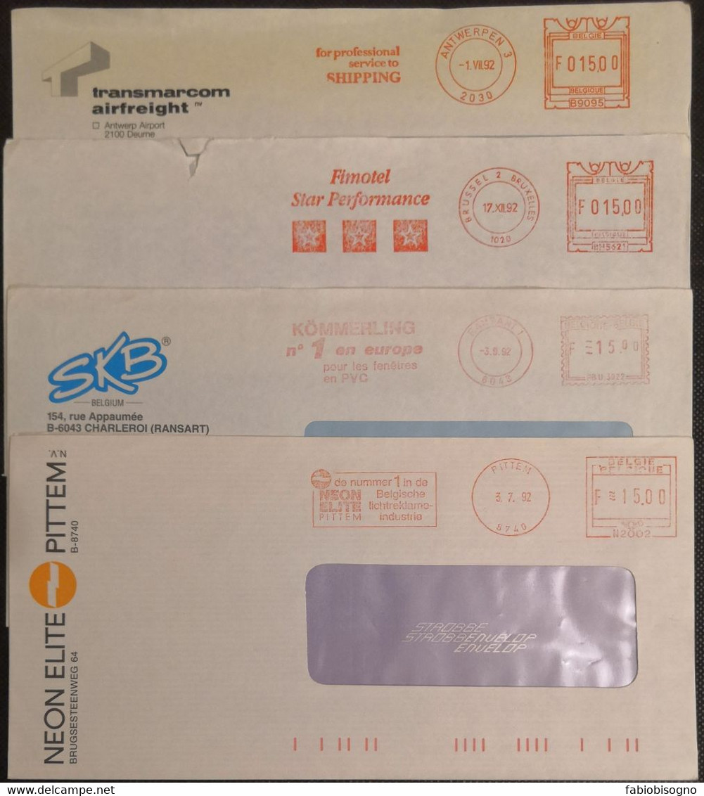 4 Different  Cover / Letter / Lettre / Enveloppe - Meter EMA Freistempel - 1980-1999