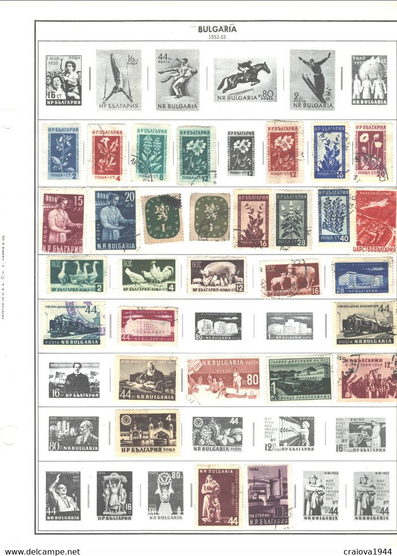 BULGARIA 188 -1988 COLLECTION USED. MH&CTO APROX.30pages SHIPPING 200Gr(NOPag)
