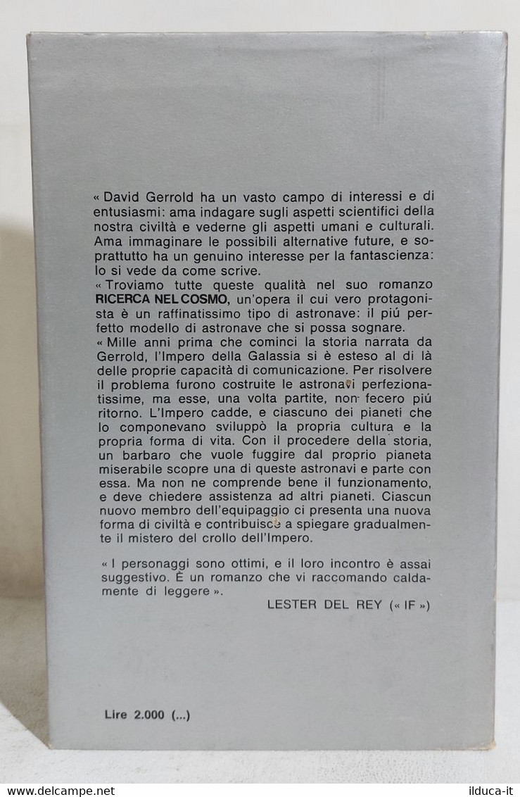 15467 Cosmo Argento N. 46 1975 I Ed. - D. Gerrold - Ricerca Nel Cosmo - Science Fiction Et Fantaisie