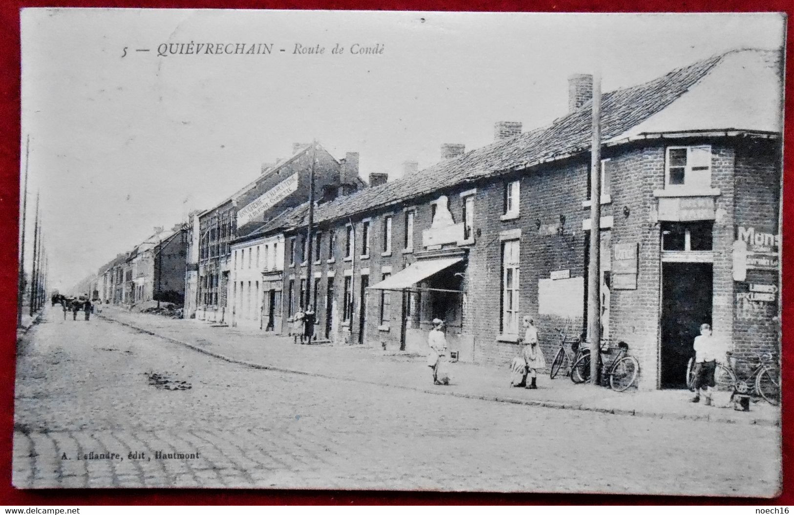 CPA 1924 Quiévrechain - Route De Condé  (59 France) - Quievrechain