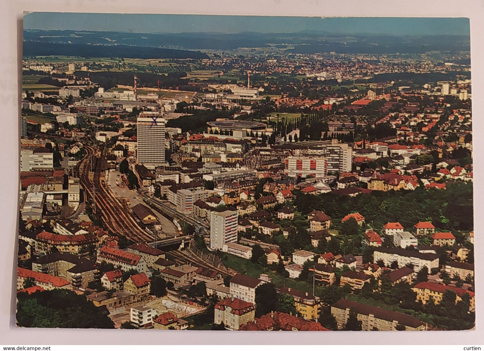 ZURICH . Suisse . Vue Aérienne Avec Hôtel OERLIKON Et Gare .1972 - Oerlikon