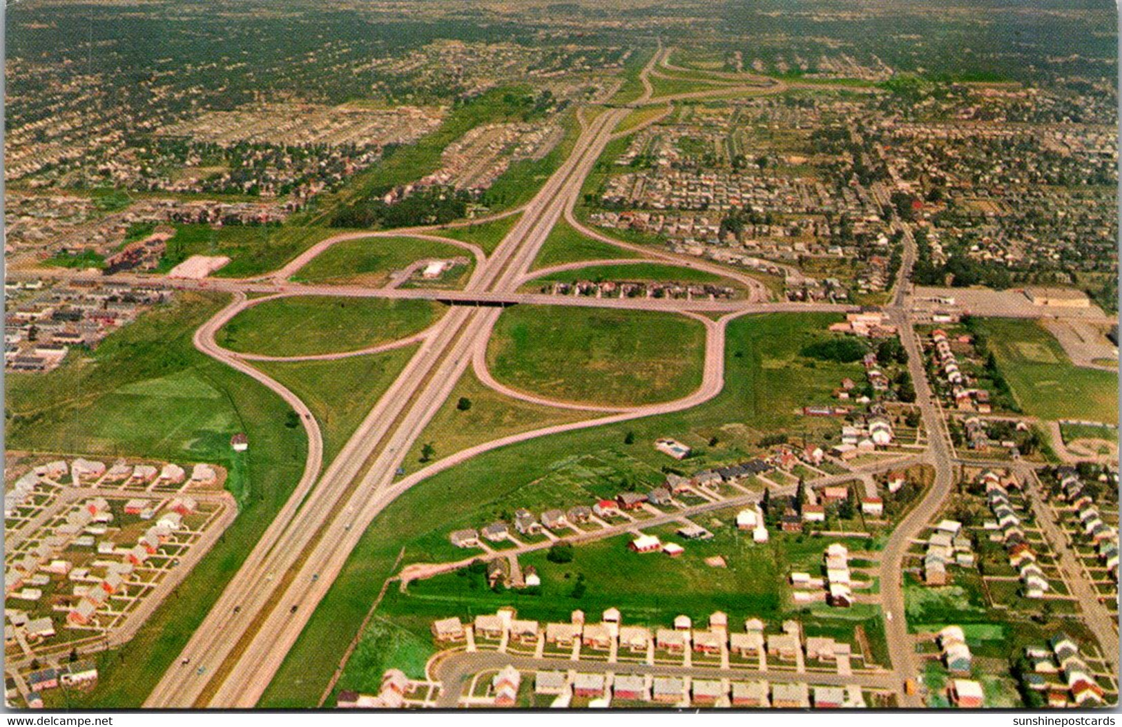 New York State Thruway Aerial View Of Buffalo Interchange #51 - Buffalo