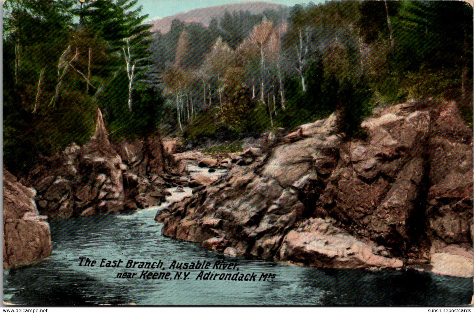 New York Adirondacks Ausable River The East Branch Near Keene - Adirondack