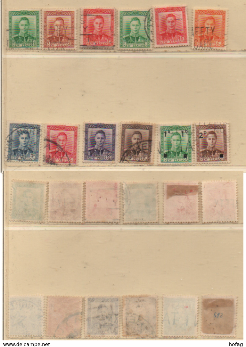 Neuseeland 1938-1947 George VI 12 Marken Siehe Bild Gestempelt, New Zealand Used - Used Stamps