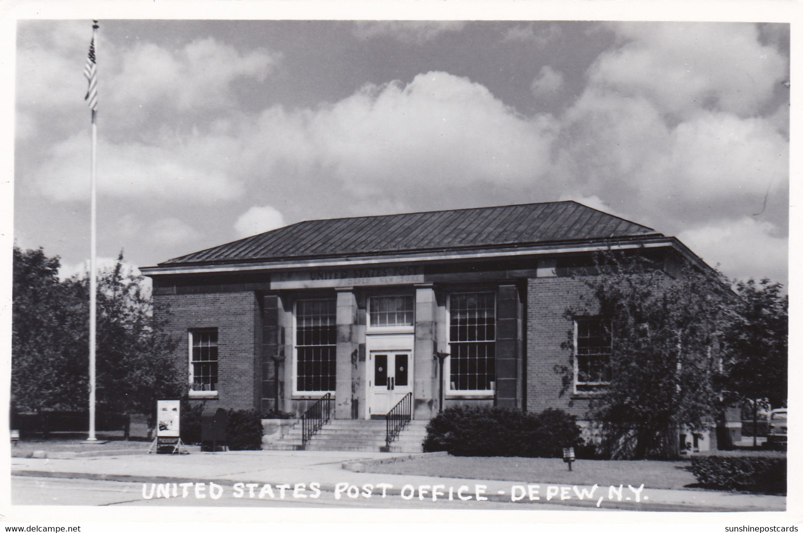 New York Depew Post Office Real Photo - Adirondack