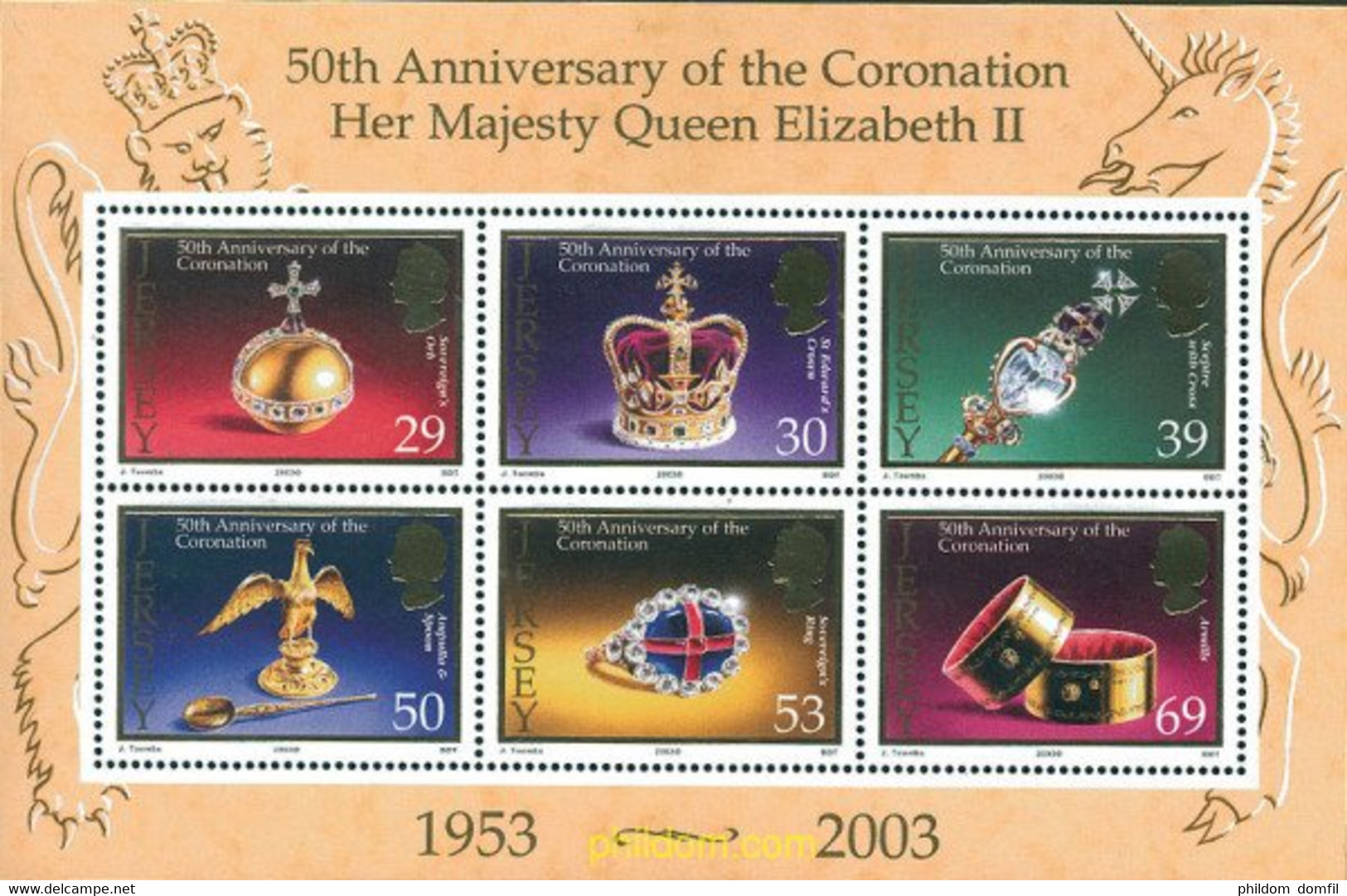 126501 MNH JERSEY 2003 50 ANIVERSARIO DEL ACCESO AL TRONO DE ISABEL II - Horlogerie