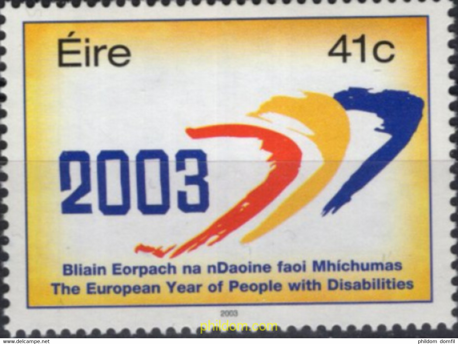 695905 MNH IRLANDA 2003 DIA DEL DISMINUIDO - Colecciones & Series