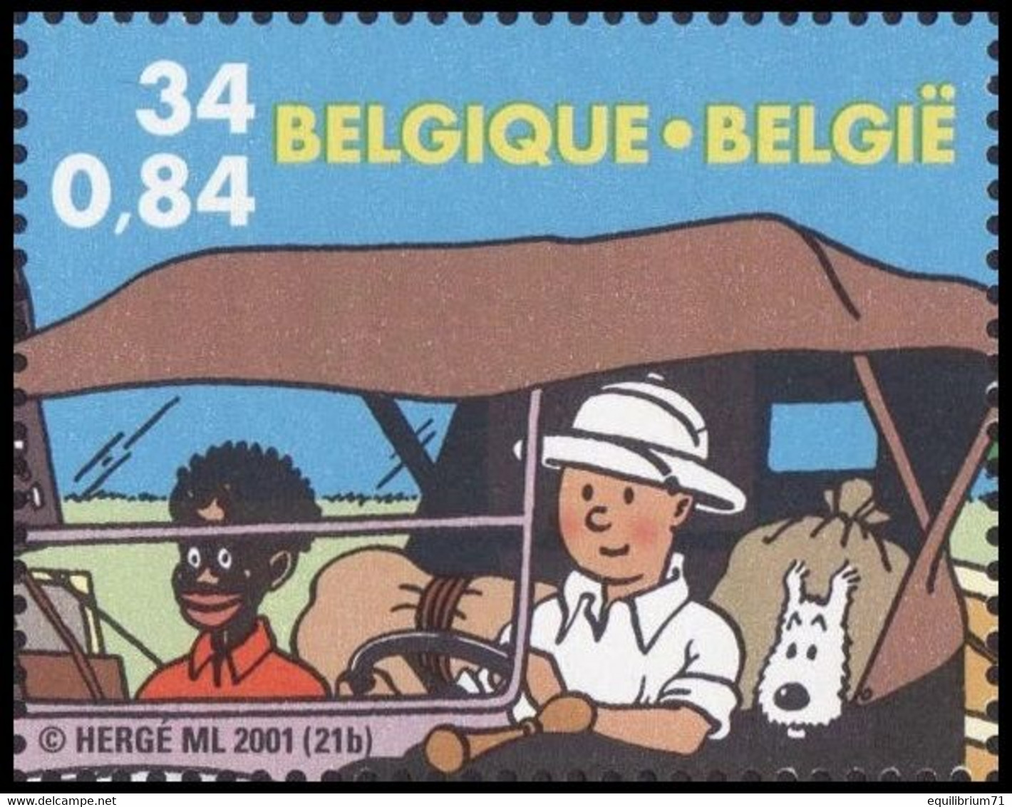 3049**(BL93) - 70e Anniversaire "Tintin En Afrique"/ ‘Kuifje In Afrika’/ „Tim Und Struppi In Afrika“/"Tintin In Africa" - Philabédés (comics)