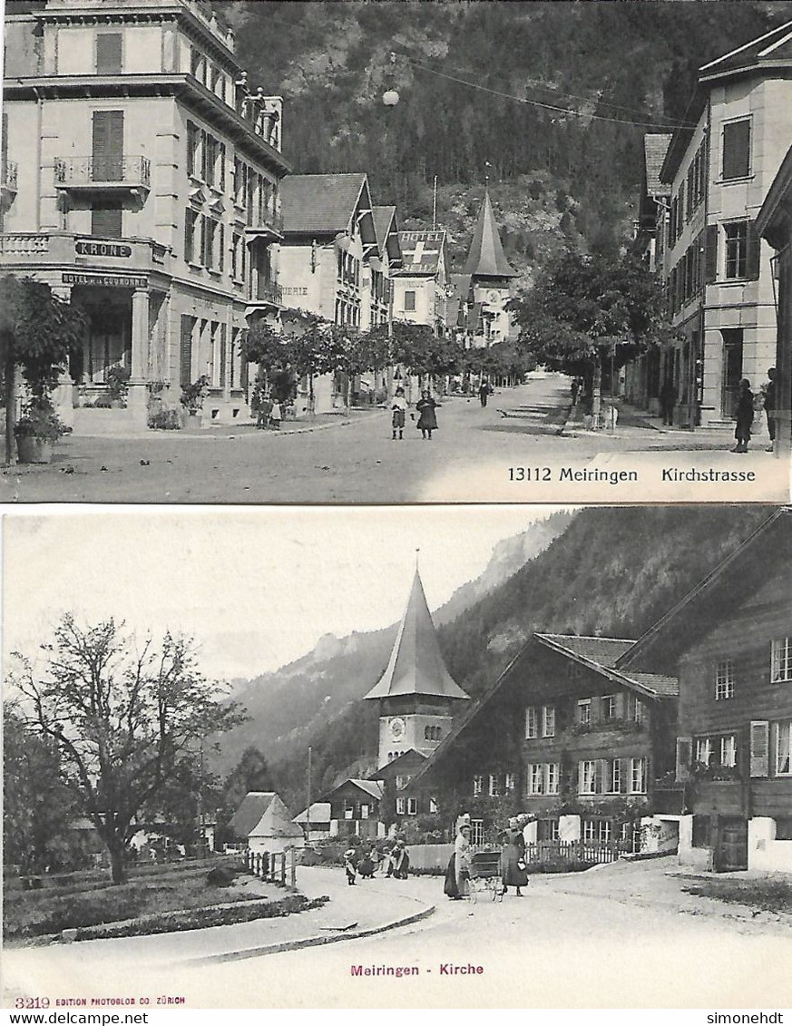 MEIRINGEN - Lot De 2 CPA - Meiringen