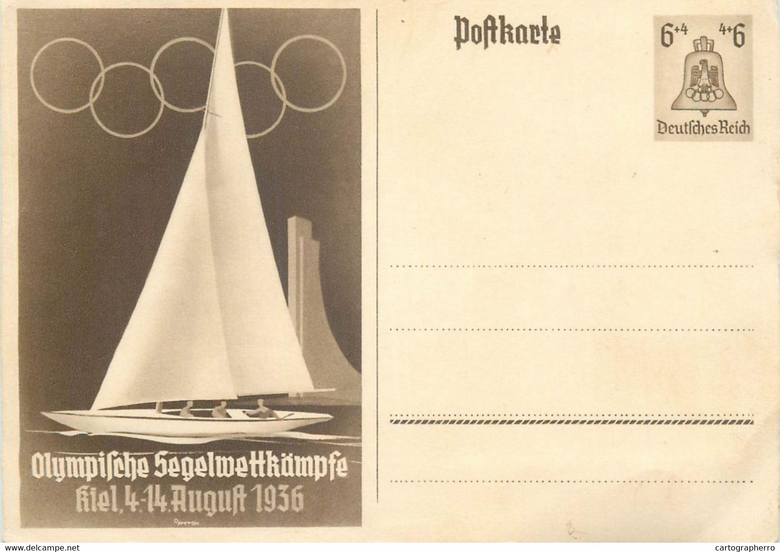 Germany Olympic Gemes 1936 Postal Stationery Postkarte - Ete 1936: Berlin