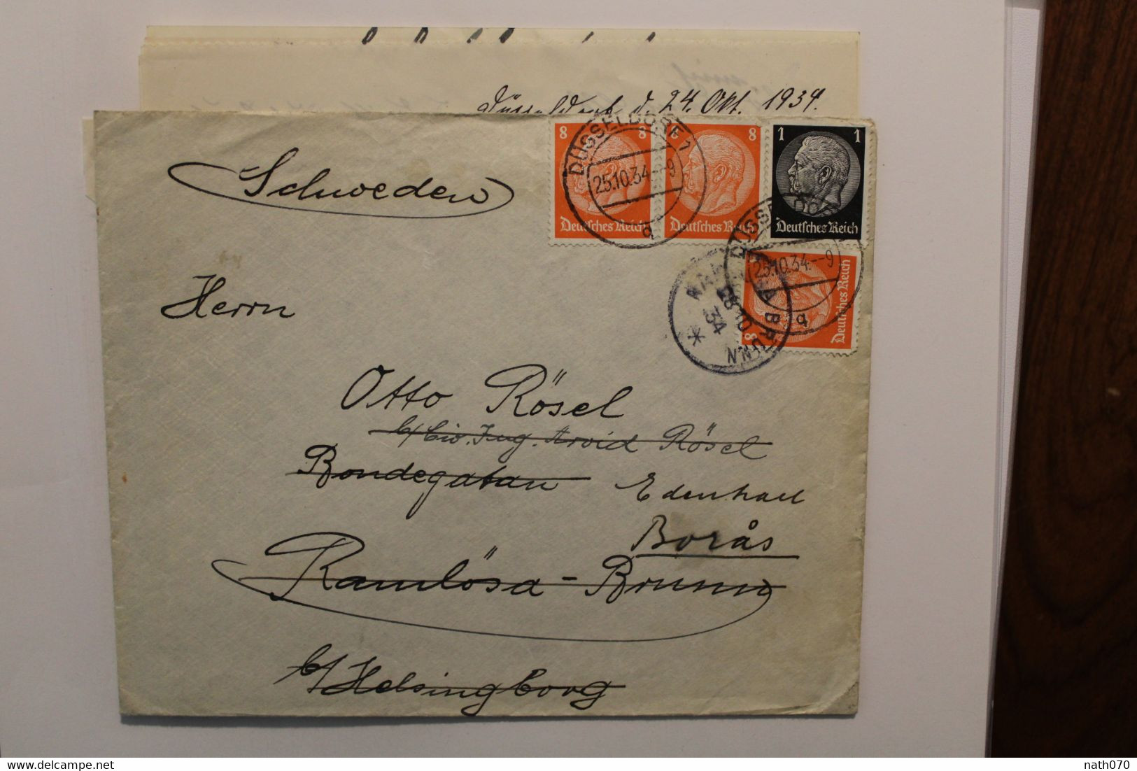 1934 Ramlösa Brunn Böras Schweden Deutsches Dt Reich Cover Suède Mi - Cartas & Documentos