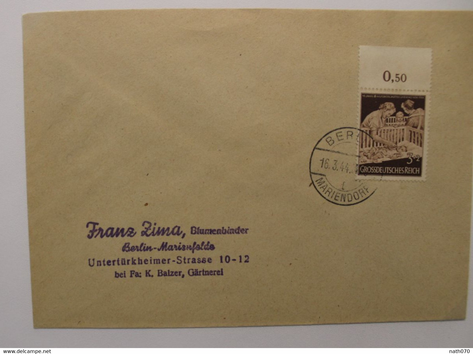 1944  Deutsches Dt Reich Cover Suède Mi 869 Bord De Feuille - Lettres & Documents