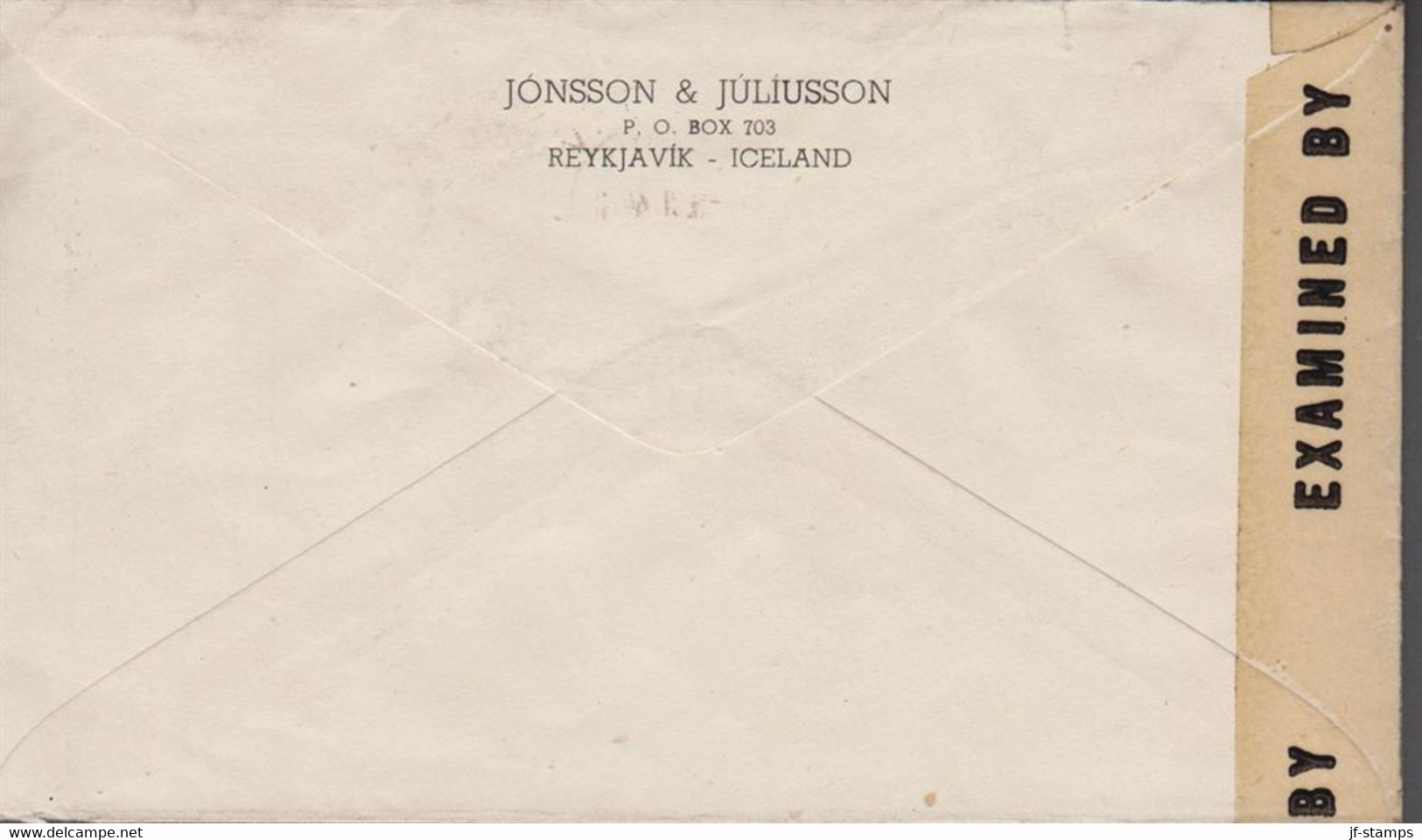 1944. ISLAND. Geysir. 60 Aur Blue Perf 14 On Cover To Cicero, USA Cancelled REYKJAVIK 9. II.... (Michel 229E) - JF529380 - Brieven En Documenten