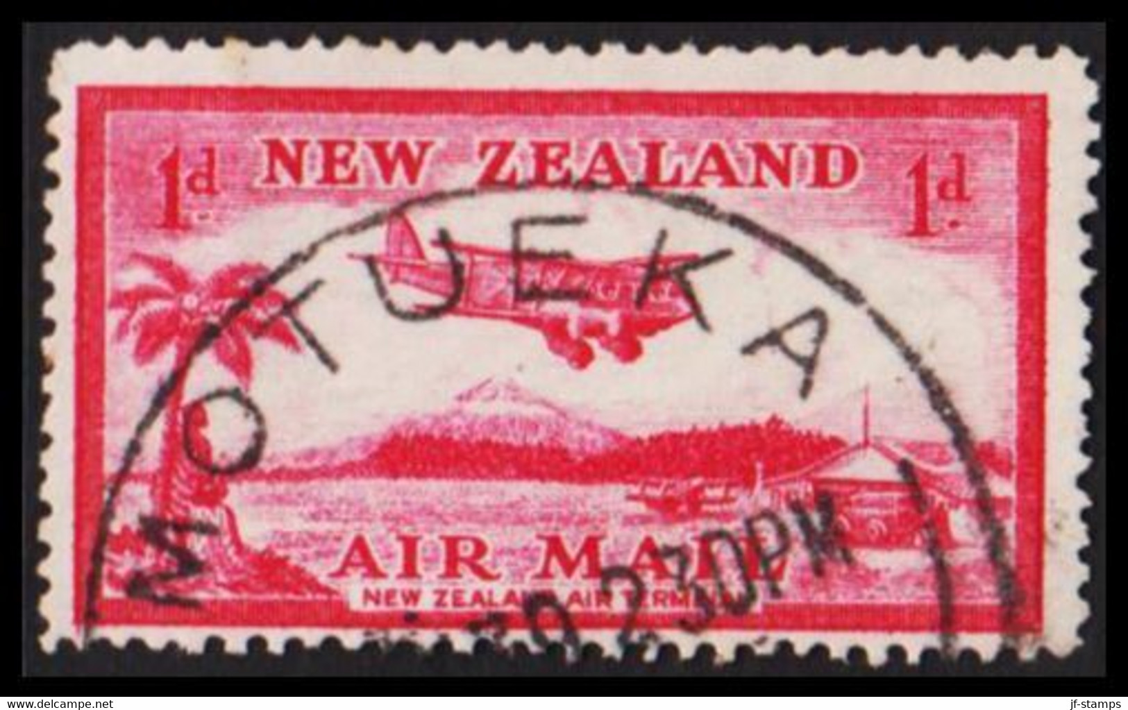 1935. New Zealand. AIR MAIL 1 D. Luxus Cancelled MOTUEKA.  (MICHEL 203) - JF529393 - Lettres & Documents