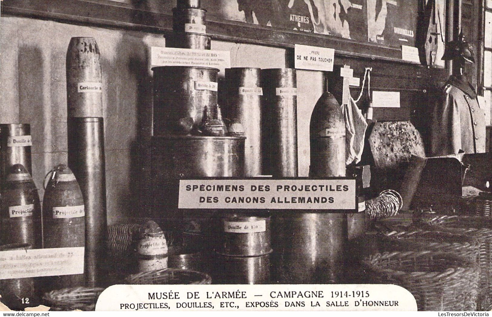 MILITARIAT - Matériel - Spécimens Des Projectils Des Canons Allemandes - Carte Postale Ancienne - Materiale