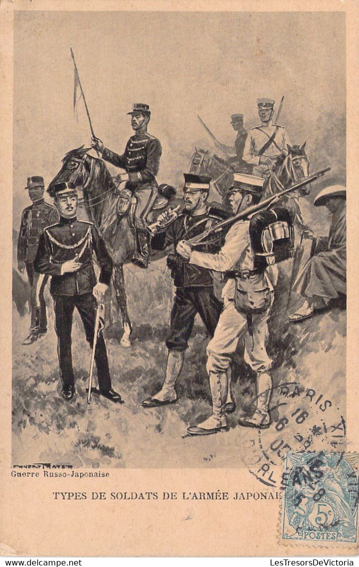 MILITARIAT - Guerre Russo Japonaise - Types De Soldats De L'Armée Japonaise - Carte Postale Ancienne - Otras Guerras