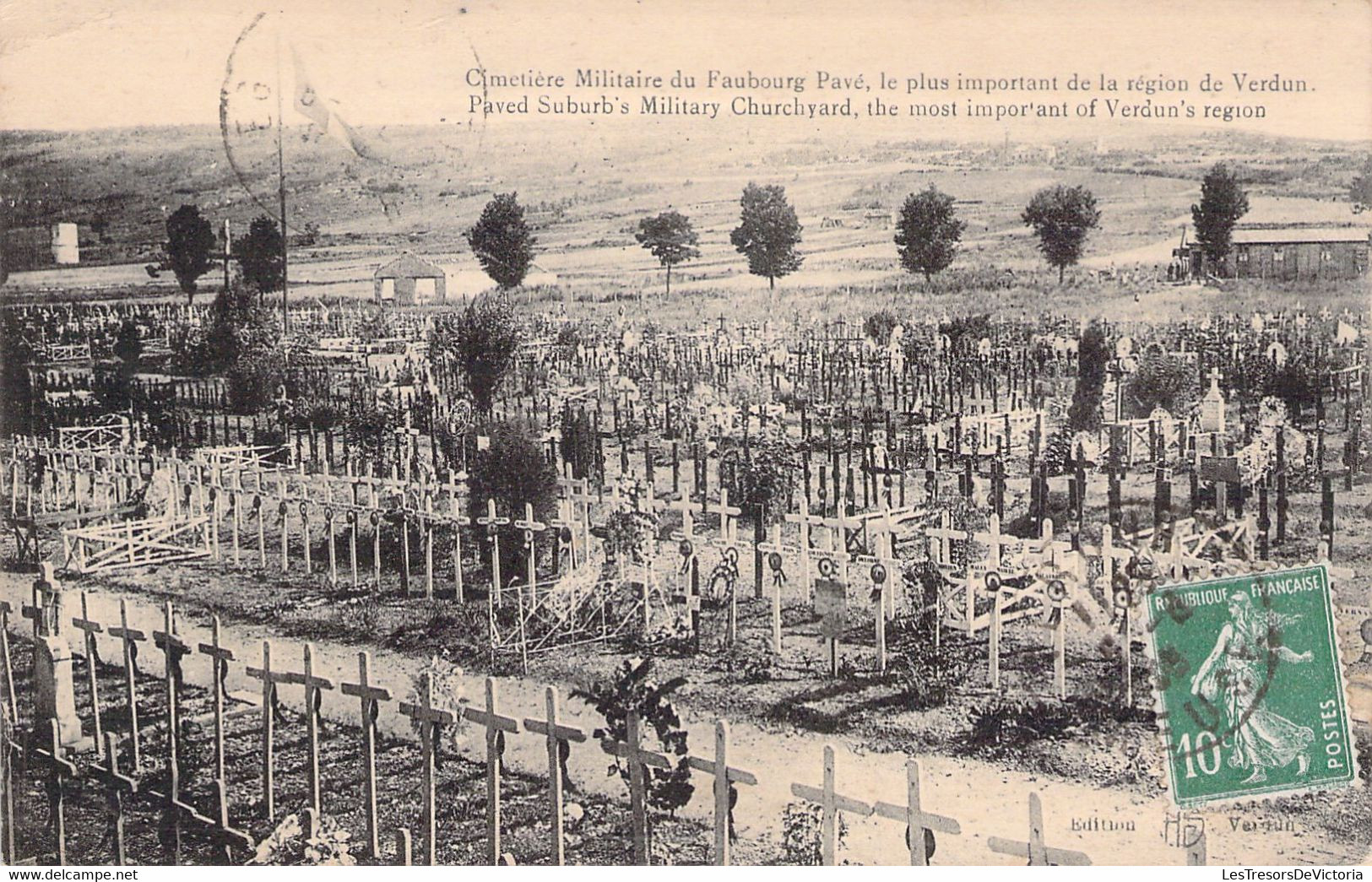 MILITARIAT - Cimetière Militaire Du Faubourg Pavé - Verdun - Carte Postale Ancienne - Cimetières Militaires