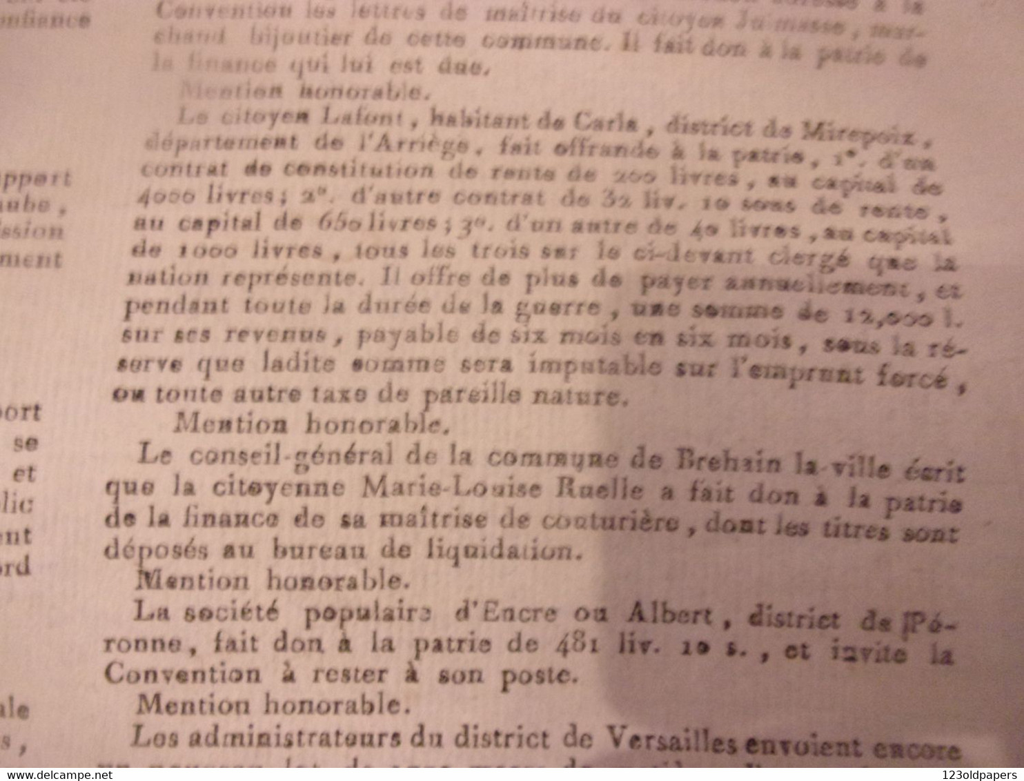 ️CONVENTION 1793 AN II NIVOSE AFFICHE ARMEE DU RHIN  MOSELLE GENERAL HOCHE VERTH TOULON Gundershoffen Reichshoffen DESM