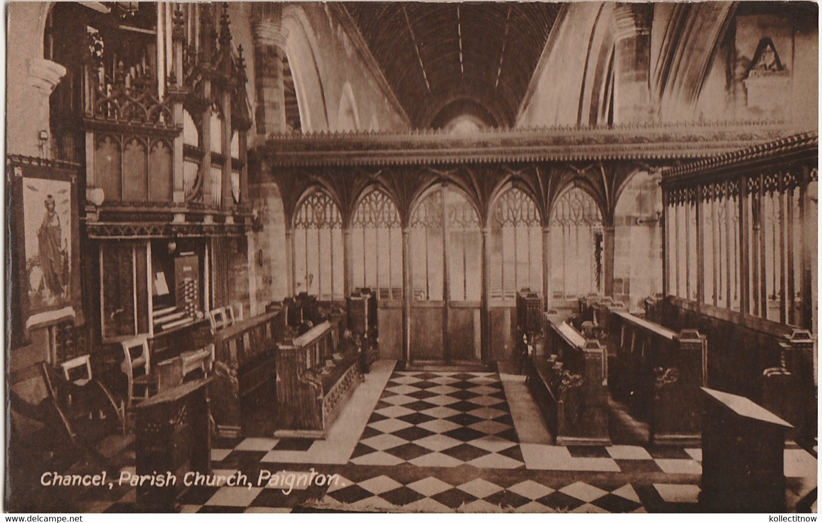 CHANCEL - PARISH CHURCH - PAIGNTON - REAL PHOTOGRAPH - Paignton