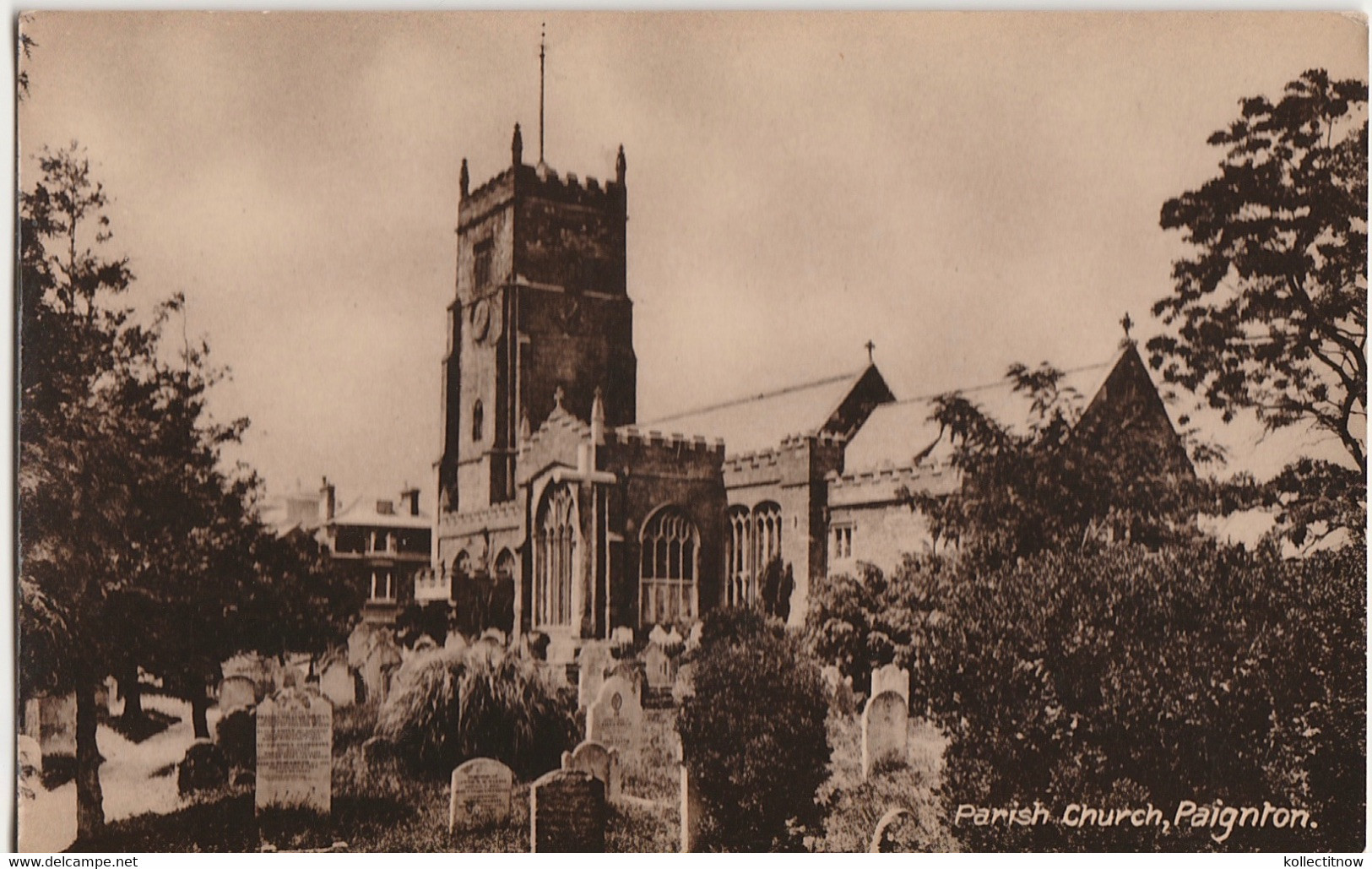 PARISH CHURCH - PAIGNTON  - REAL PHOTOGRAPH - Paignton