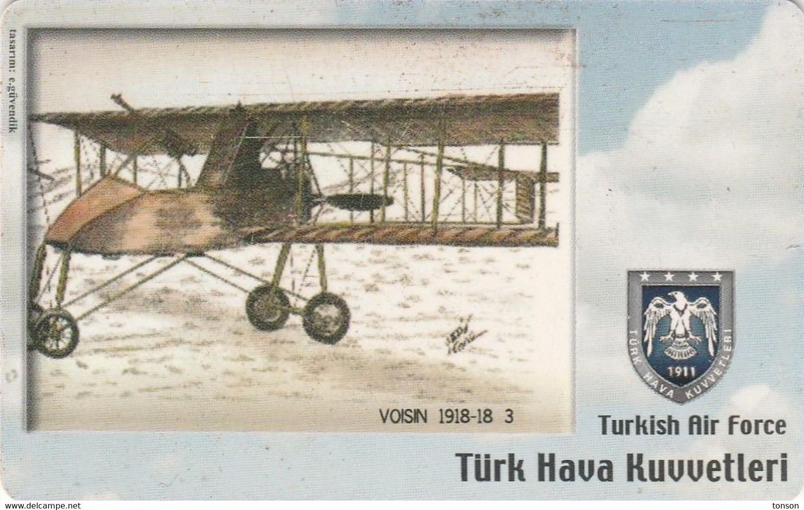 Turkey, TR-C-078, Turkish Air Force, Voisin 1918-18, Airplane, 2 Scans. - Türkei