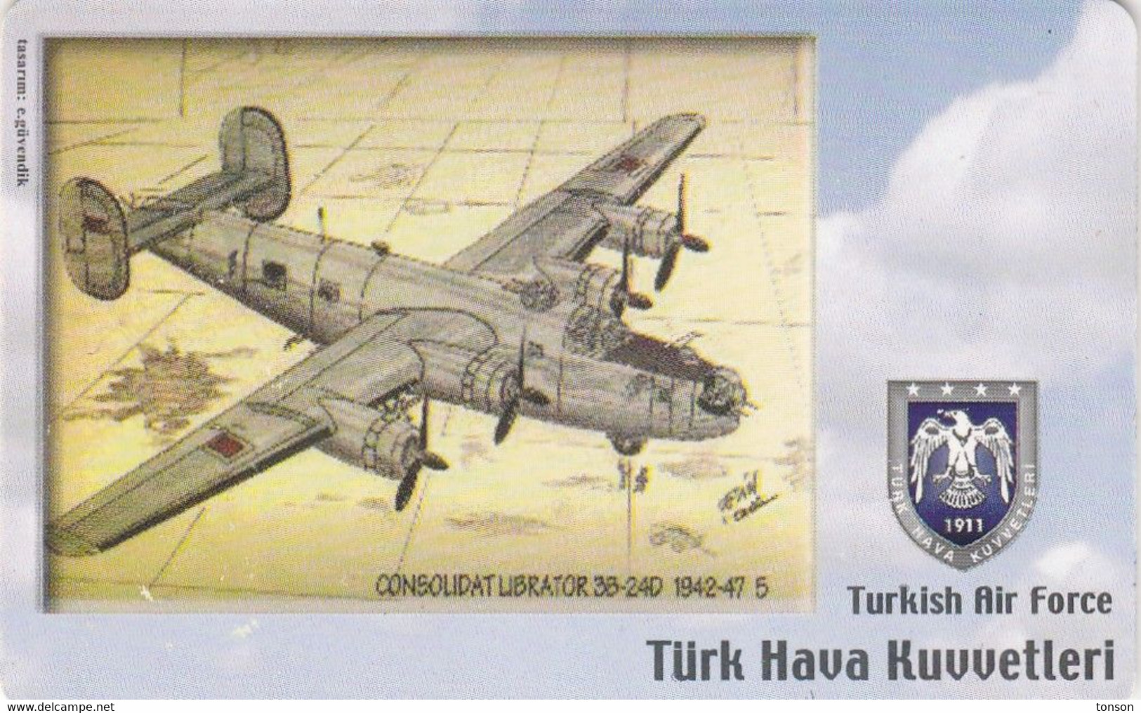 Turkey, TR-C-141, Turkish Air Force, Consolidat Librator 3B-24D 1942-47, Airplane, 2 Scans. - Türkei