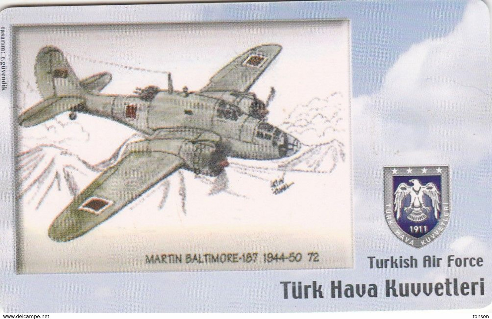 Turkey, TR-C-147, Turkish Air Force, Martin Baltimore-187 1944-50, Airplane, 2 Scans. - Türkei