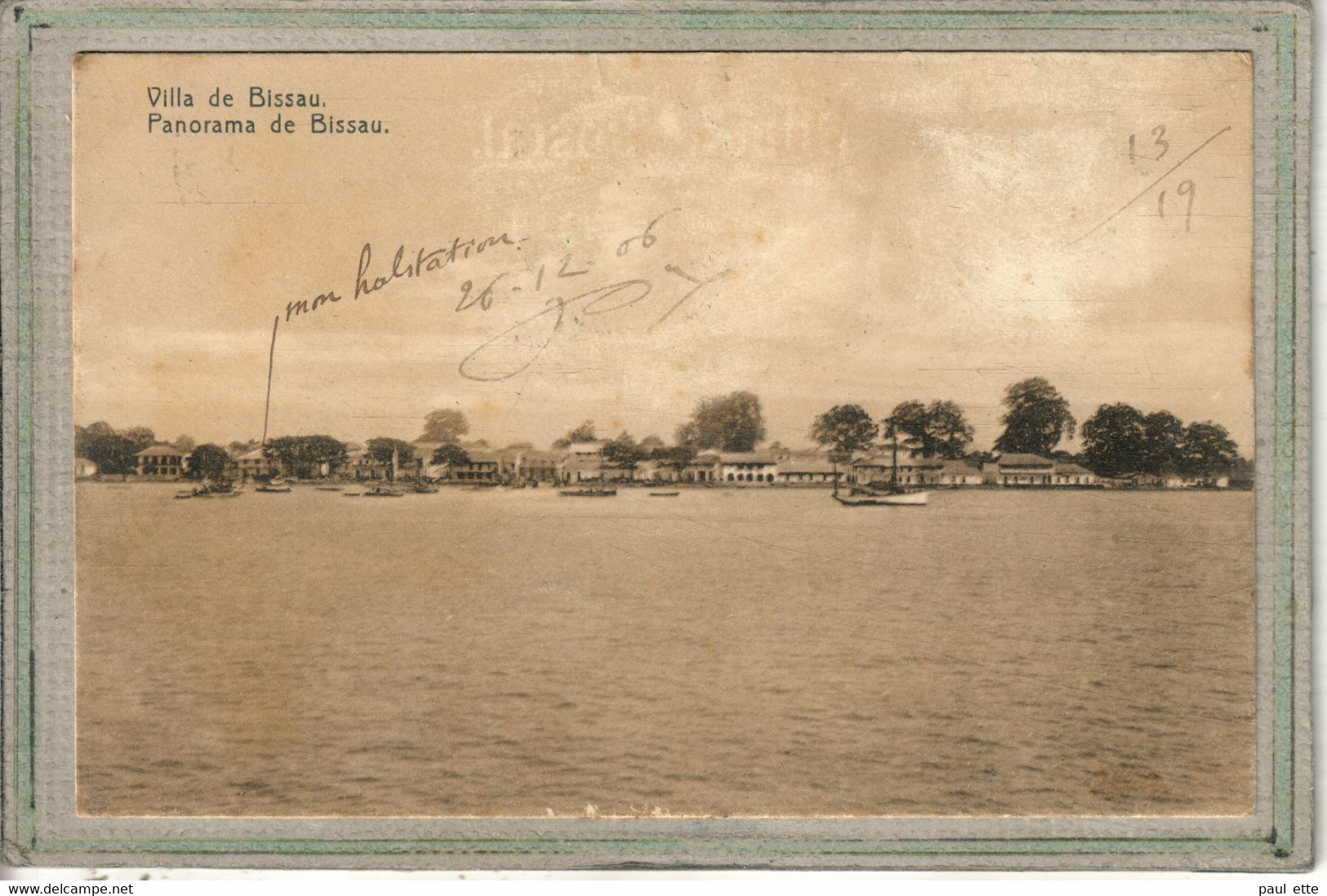 CPA - (Guinea-Bissau) Guinée-Bissau - BISSAU - Villa Et Panorama De Bissau En 1906 - 1907 - Guinea Bissau