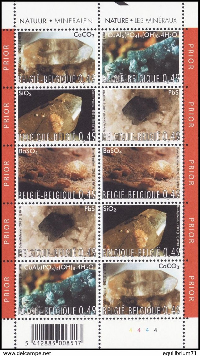 3174/3178** - Minéraux / Mineralen / Mineralien / Minerals - PLANCHE/PLAAT IV - Minéraux