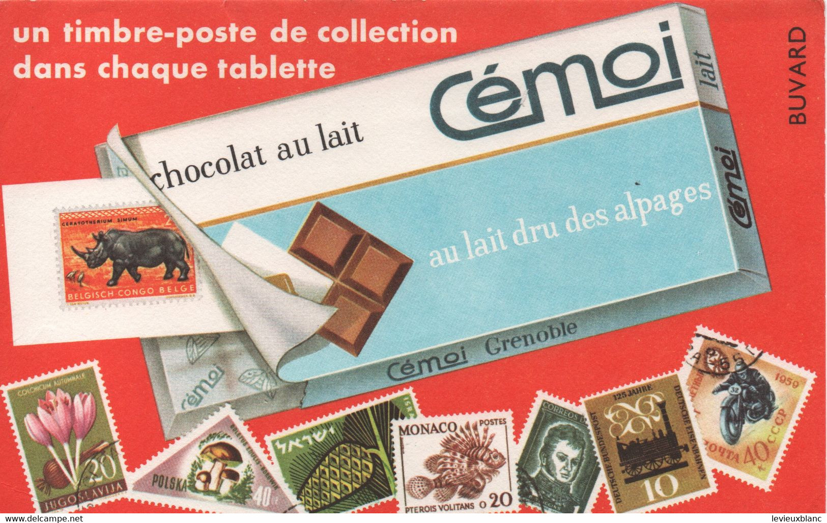 Buvard Ancien/CHOCOLAT Au Lait CEMOI / Au Lait Dru Des Alpages/ GRENOBLE//Dardelet Grenoble/Vers 1955-65     BUV550 - Chocolade En Cacao