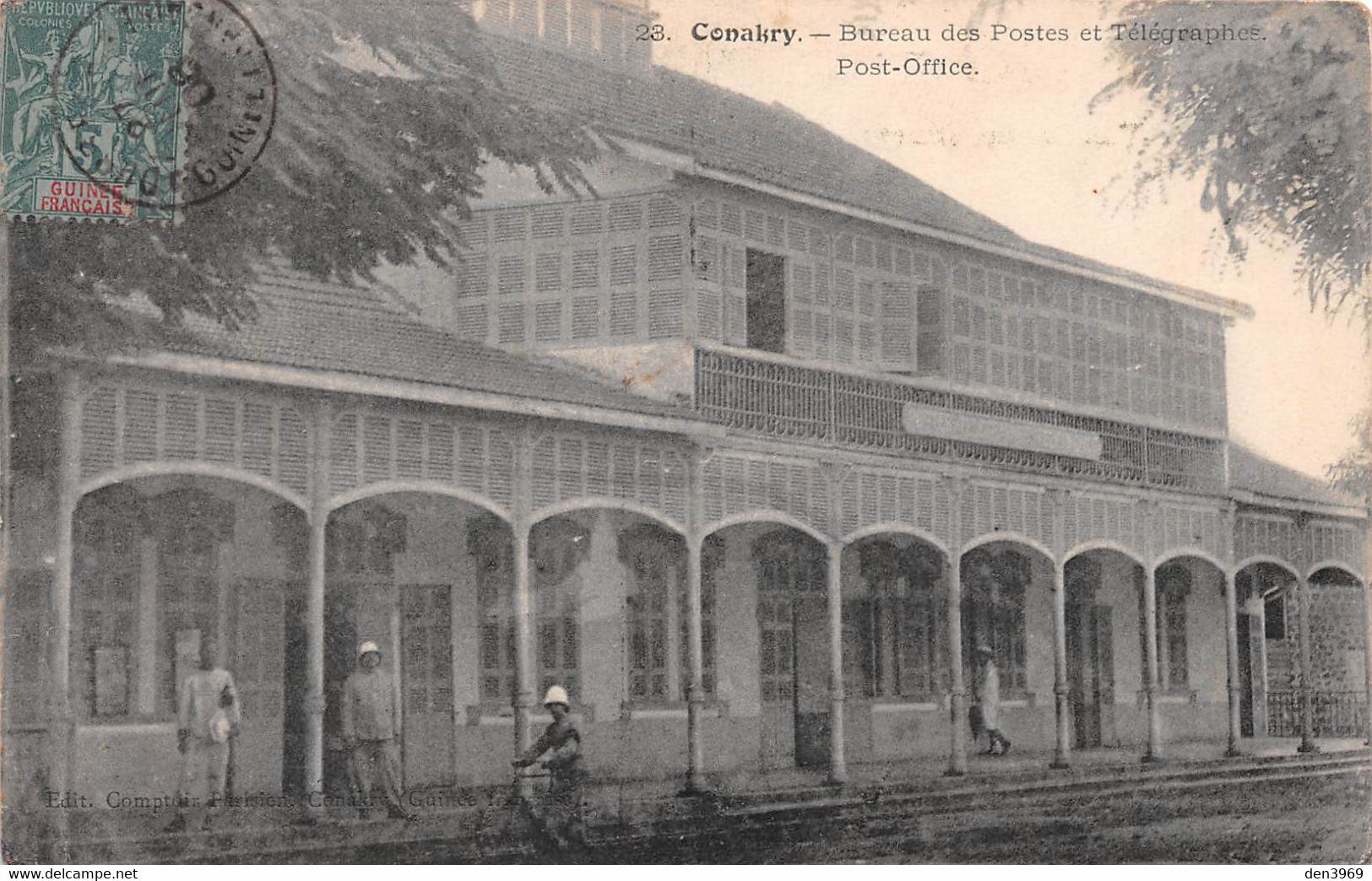 Afrique - GUINEE Française - Conakry - Bureau Des Postes Et Télégraphes - Post-Office - Voyagé (voir Les 2 Scans) - Guinée Française