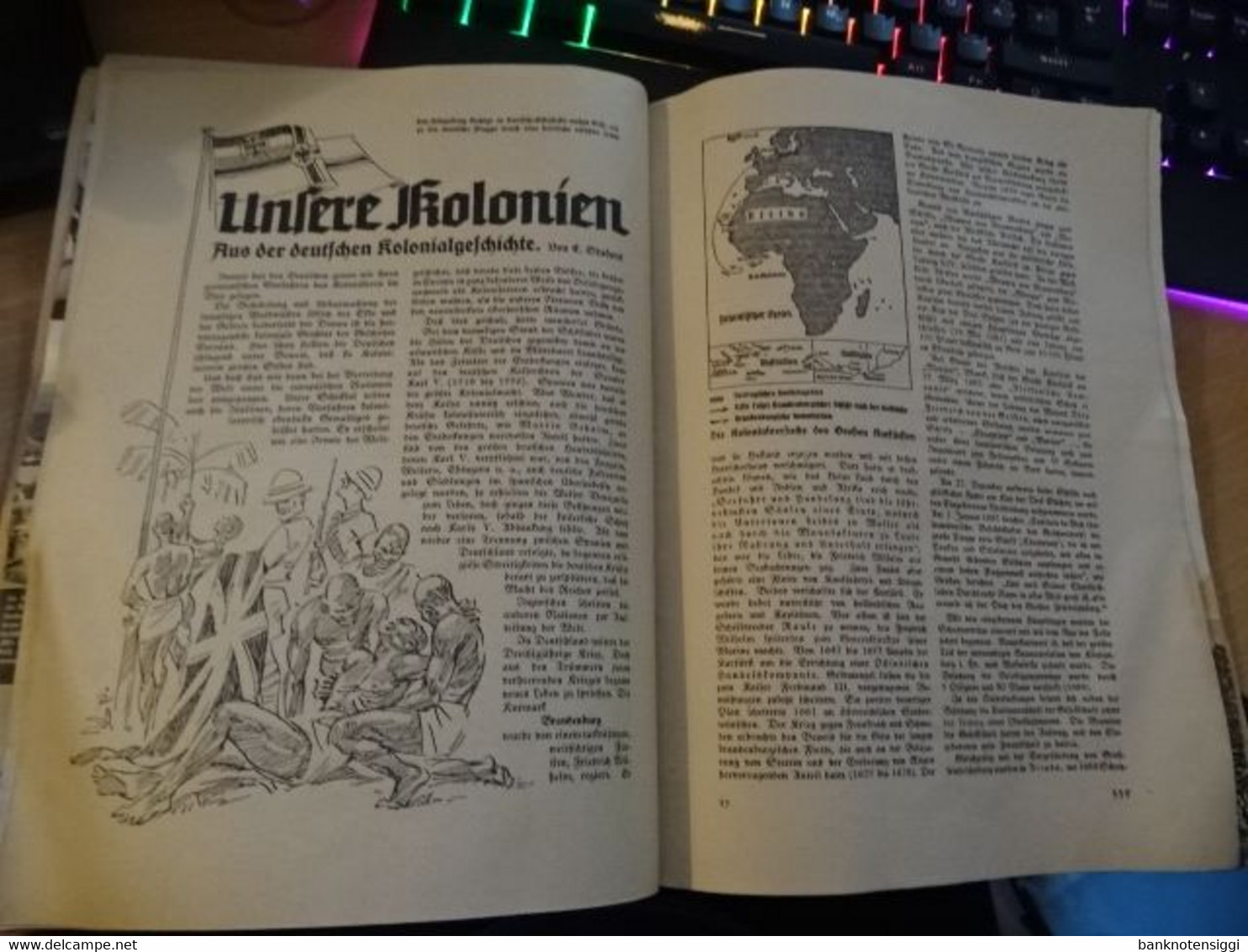 1 Heft  "Schulungsbrief" Unsere Kolonien. 8.Folge 1939