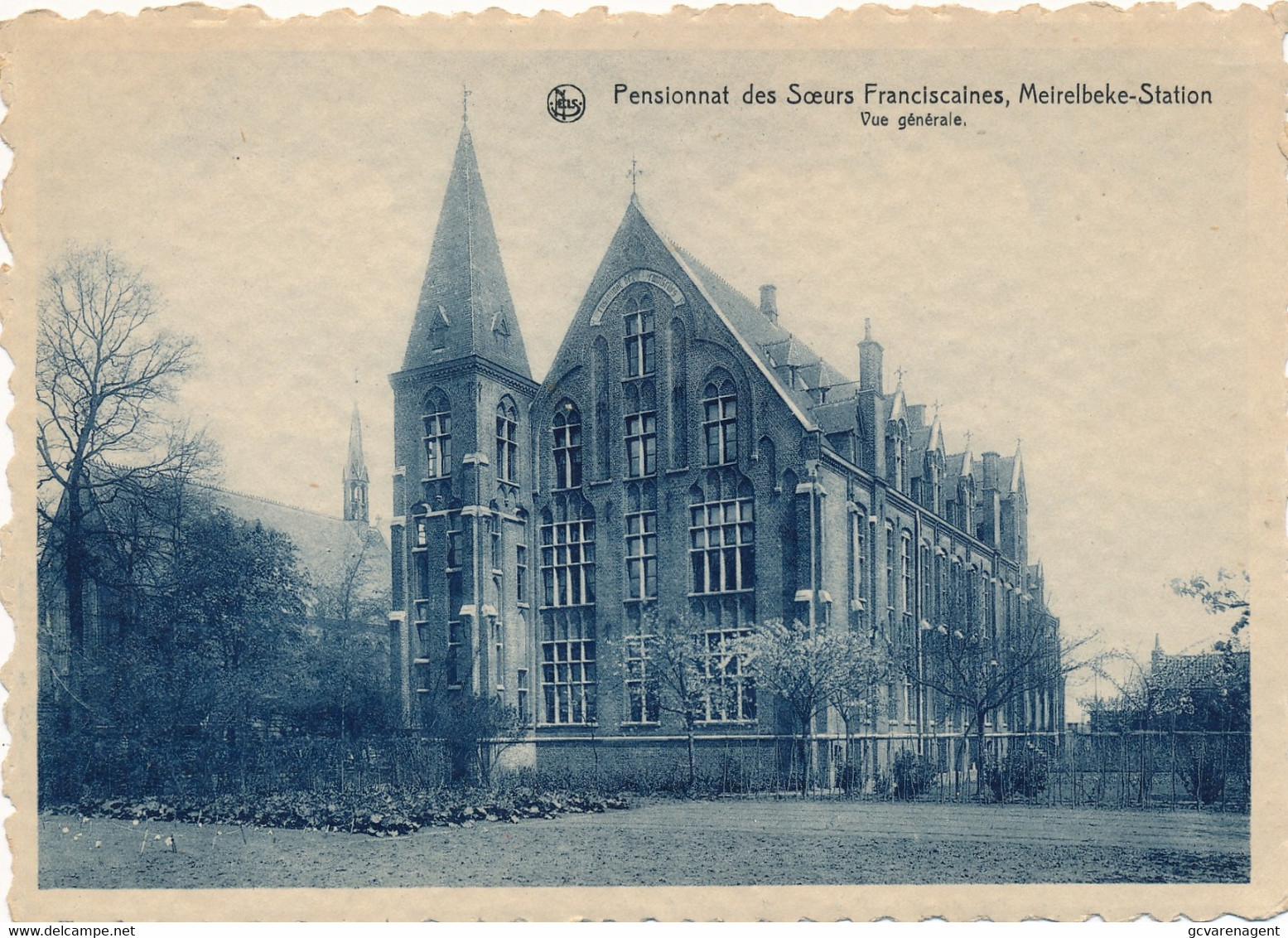 MERELBEKE STATION   PENSIONNAT DES SOEURS FRANCISCAINES   VUE GENERALE    2 SCANS - Merelbeke