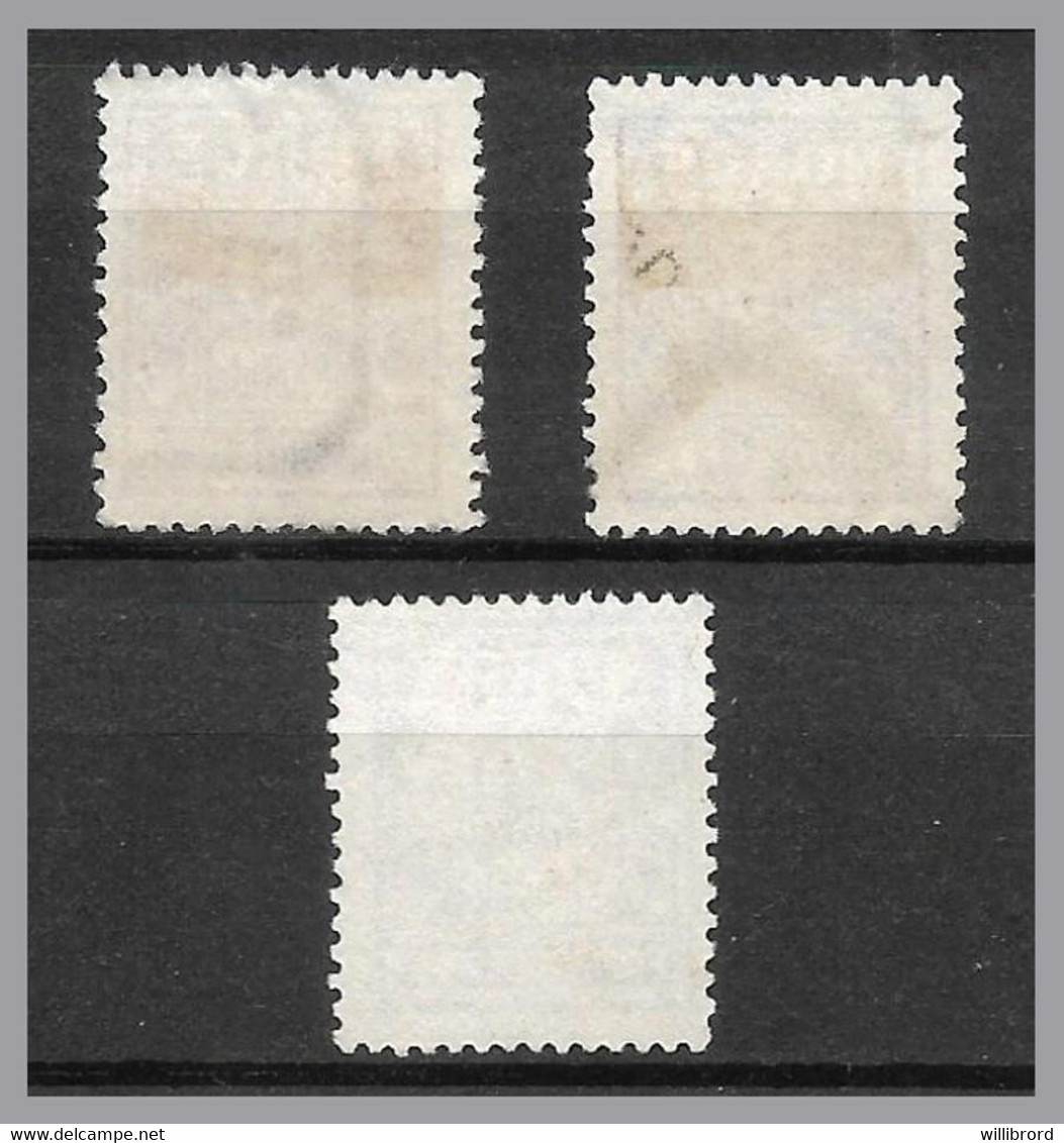 NORWAY - Postage Due 10o, 15o & 20o 1889 Issue Used - Sc J3, J4 & J5 - Oblitérés