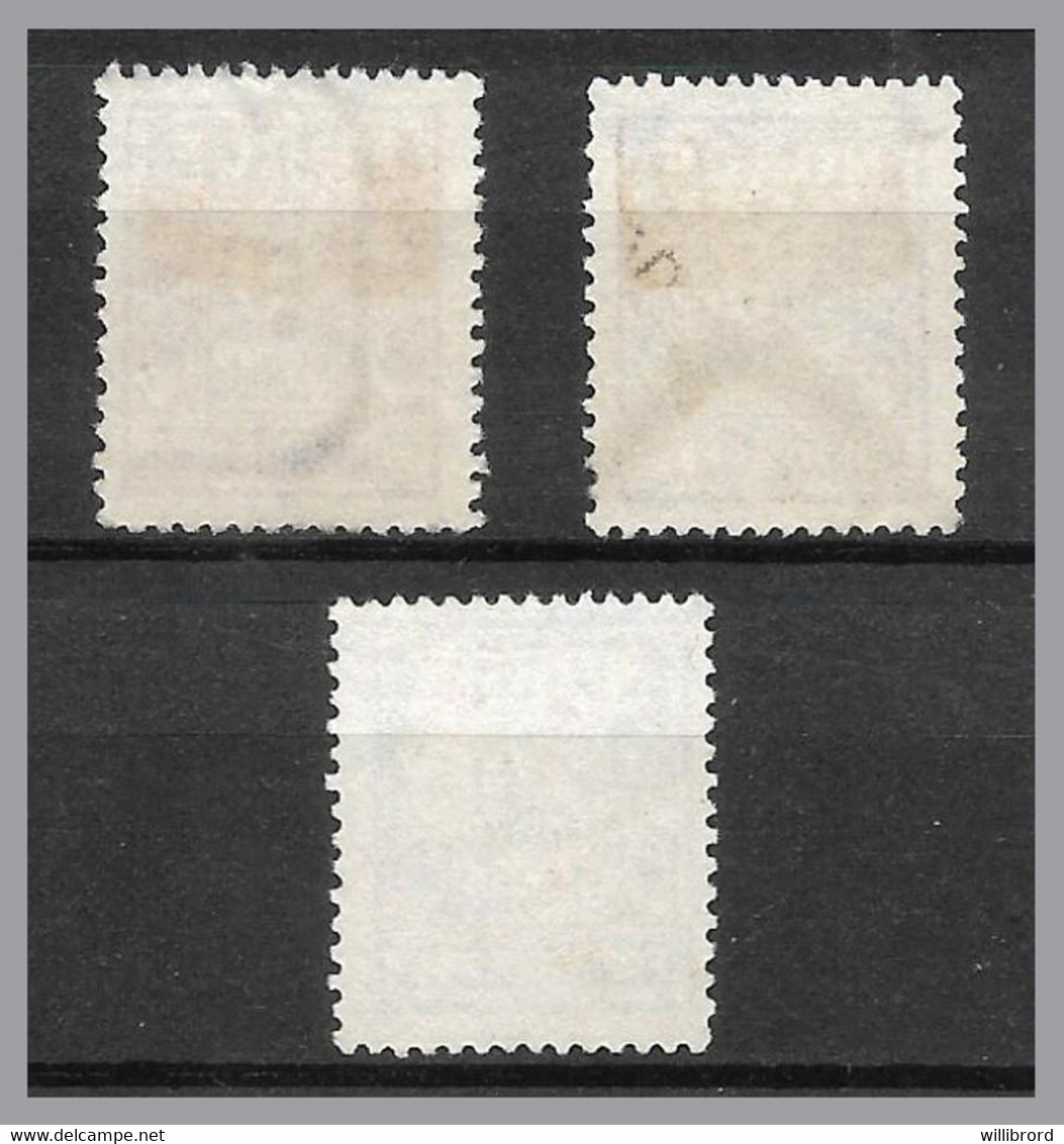 NORWAY - Postage Due 10o, 15o & 20o 1889 Issue Used - Sc J3, J4 & J5 - Usati