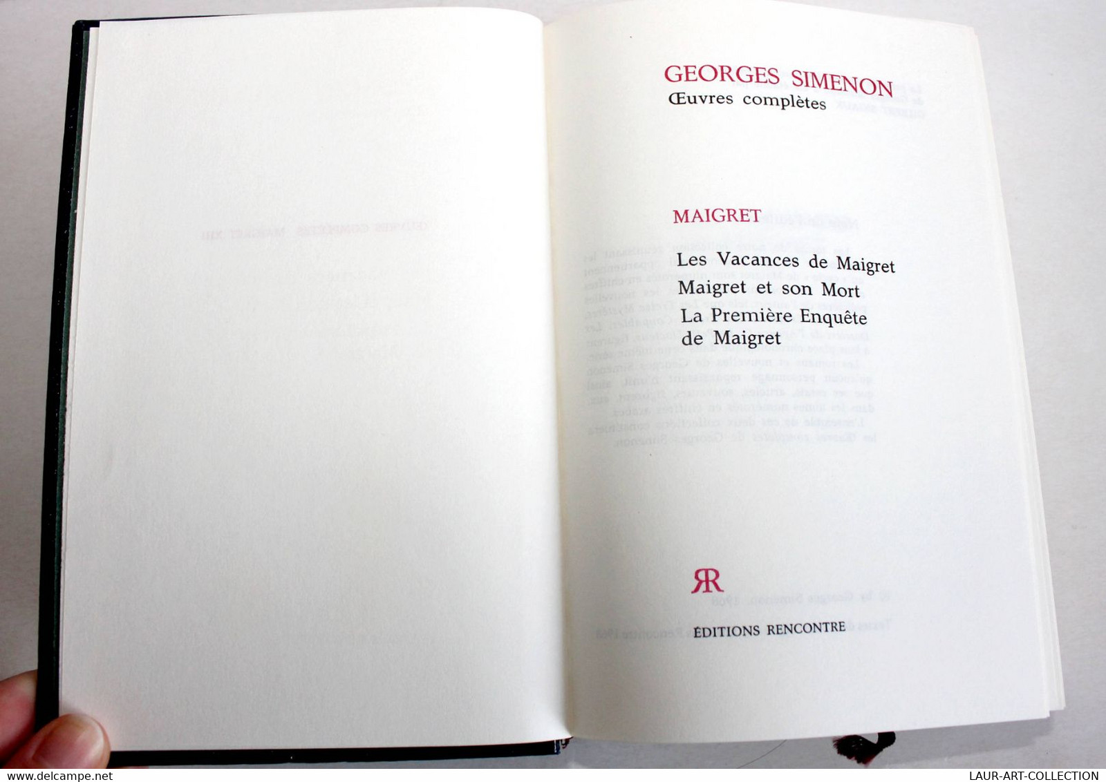 GEORGES SIMENON - OEUVRES COMPLETES, MAIGRET N°XIII VACANCES DE MAIGRET, Et MORT / ANCIEN LIVRE DE COLLECTION (2301.240) - Simenon