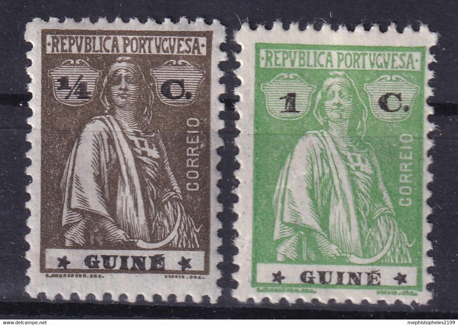 GUINEA 1914 - MLH - Sc# 140, 142 - Portuguese Guinea