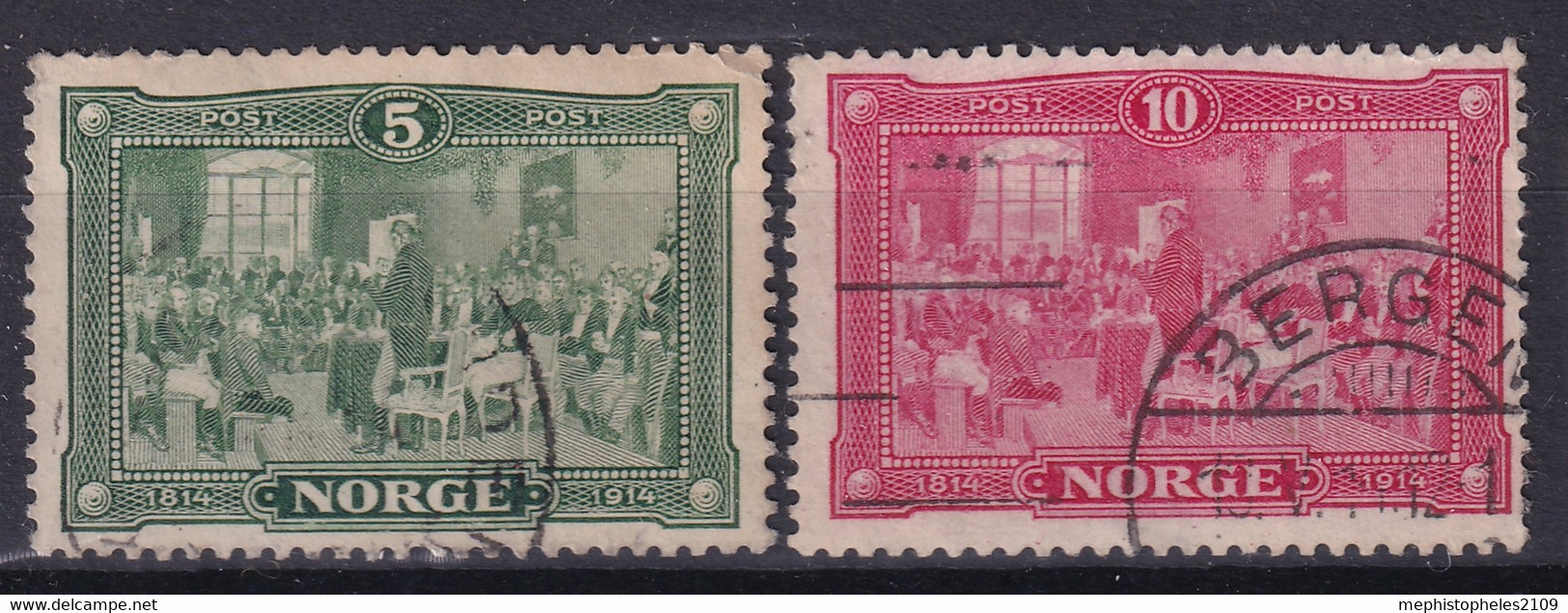 NORWAY 1914 - Canceled - Sc# 96, 97 - Gebruikt