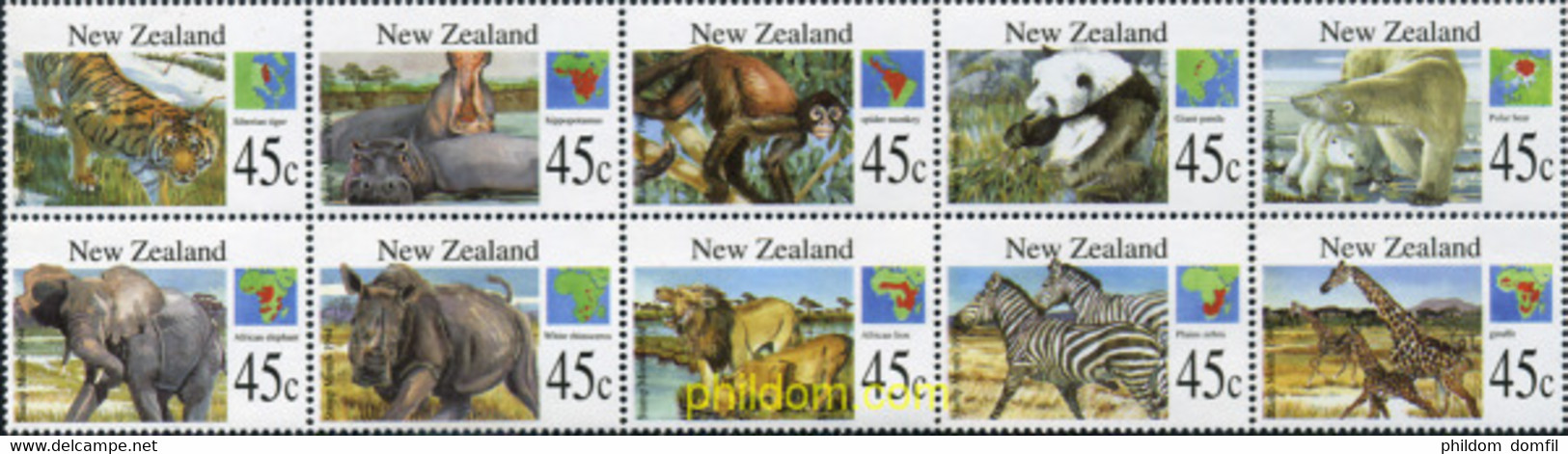 349396 MNH NUEVA ZELANDA 1994 FAUNA SALVAJE - Errors, Freaks & Oddities (EFO)