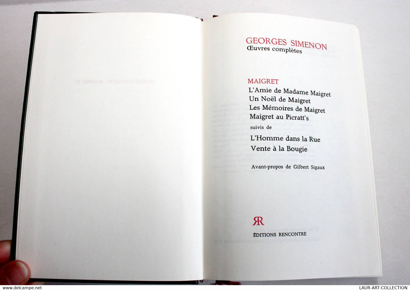 GEORGES SIMENON - OEUVRES COMPLETES - MAIGRET N°XV L'AMI DE Mme MAIGRET, UN NOEL / ANCIEN LIVRE DE COLLECTION (2301.242) - Simenon