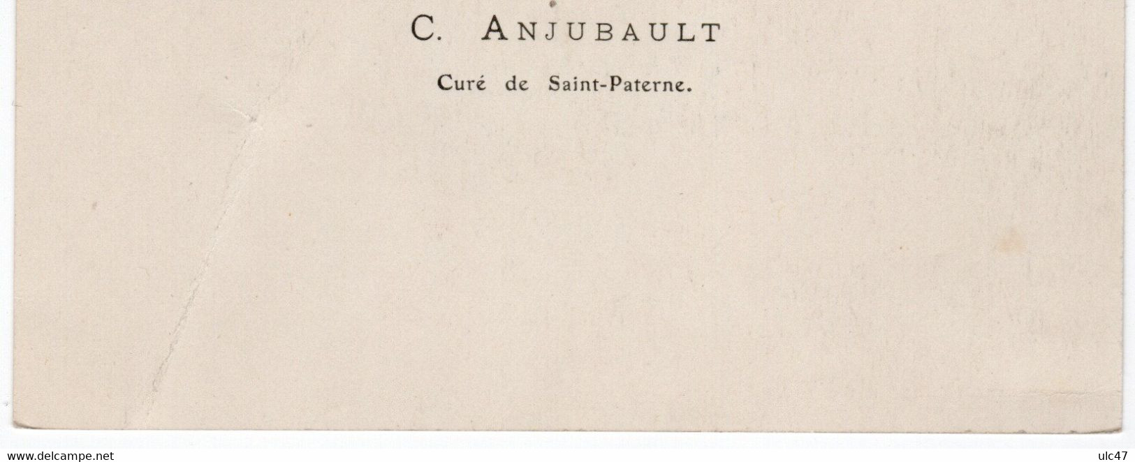 - SAINT-PATERNE (Sarthe) - Le Calvaire. - C. ANJUBAULT. Curé De Saint-Paterne. - Scan Verso - - Saint Paterne