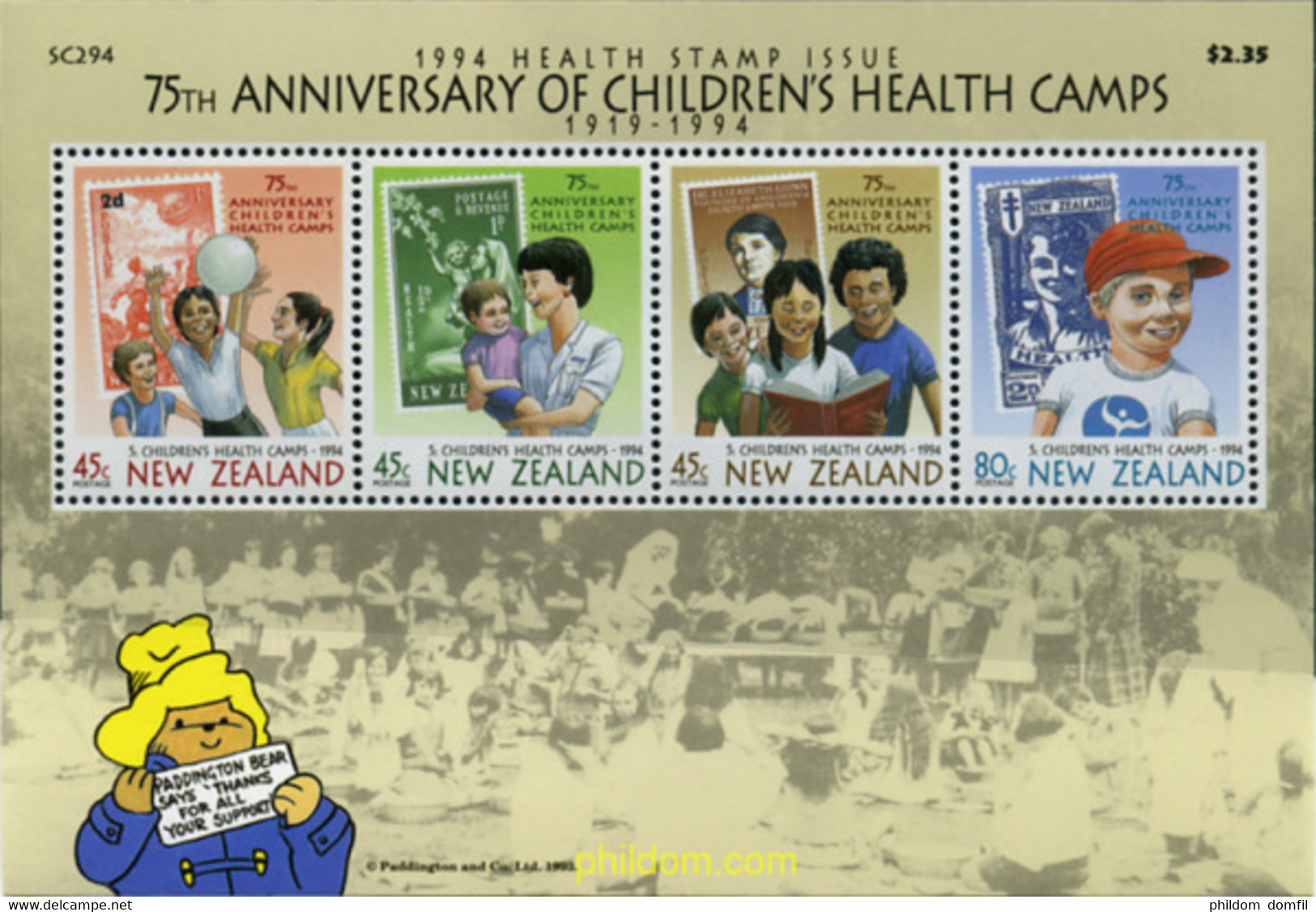 173109 MNH NUEVA ZELANDA 1994 A BENEFICIO DE LA SANIDAD Y LA INFANCIA - Plaatfouten En Curiosa