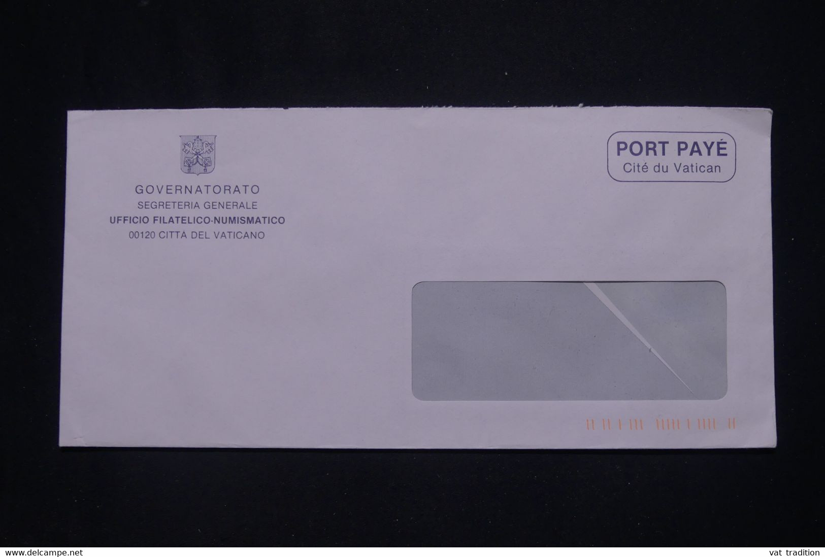 VATICAN - Enveloppe En Port Payé De La Cité Du Vatican - L 139743 - Briefe U. Dokumente