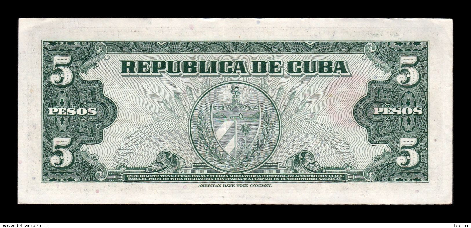 Cuba 5 Pesos Máximo Gómez 1960 Pick 92 Mbc Vf - Cuba