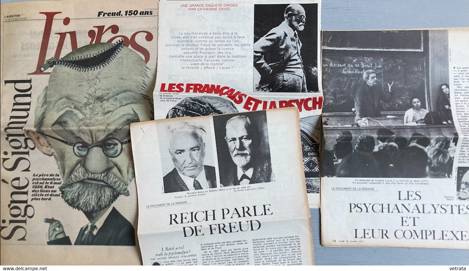 Psychanalyse/Psychiatrie/Freud/Reich : 6 Livres / 2 Revues / 1 Supplément à Libération & 3 Documents Du Nouvel Observate - Lots De Plusieurs Livres