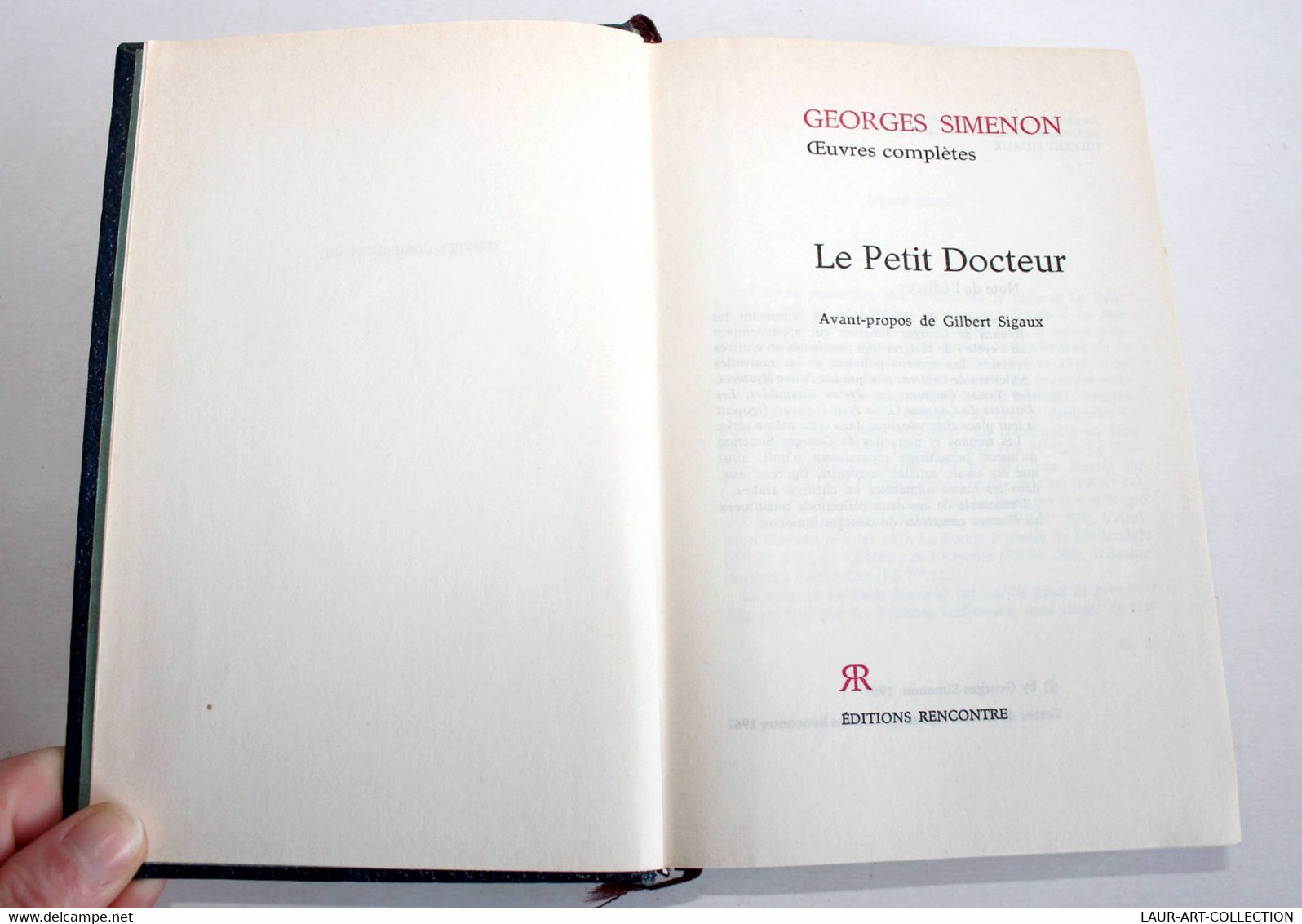 GEORGES SIMENON - OEUVRES COMPLETES, MAIGRET N°VII LE PETIT DOCTEUR + AVANT PROP / ANCIEN LIVRE DE COLLECTION (2301.246) - Simenon