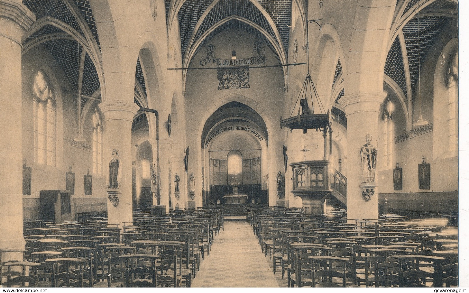 LANDEGEM  BINNENZICHT DER KERK            2 SCANS - Nevele