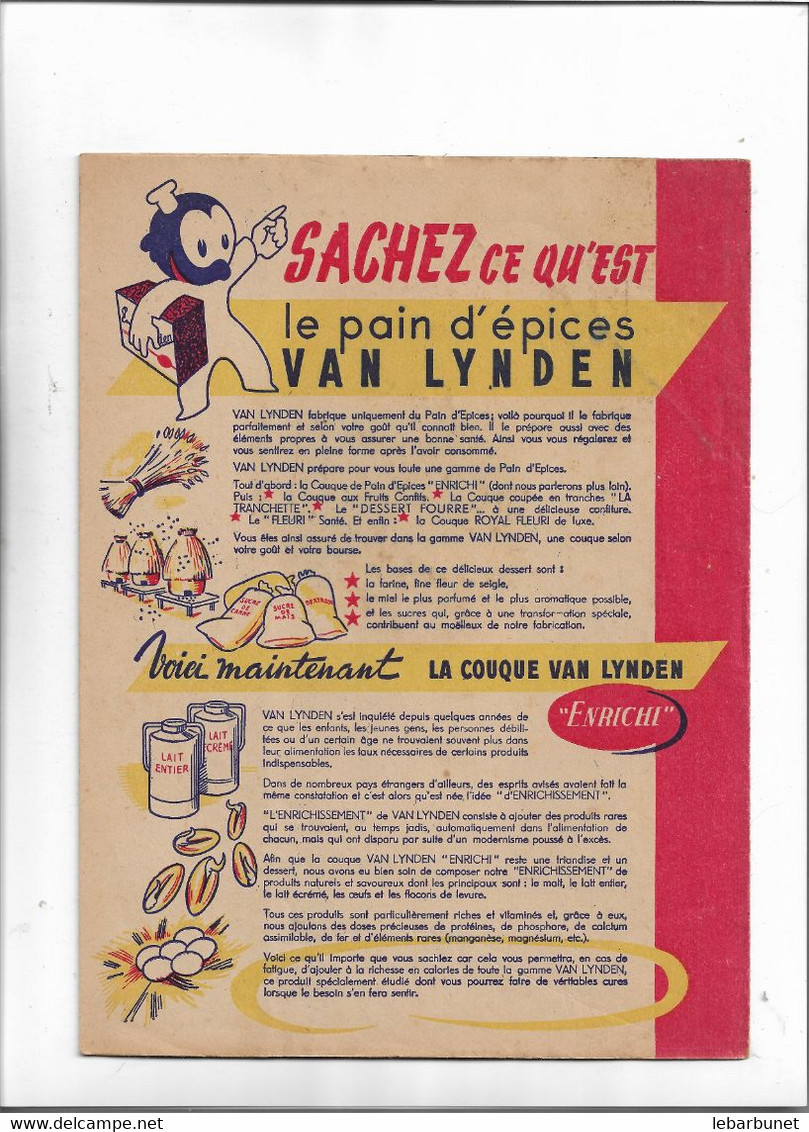 Protège Cahier Ancien  Pain D'épices Van Lynden "Couky Fait Route Vers La Planète Mars - Gingerbread