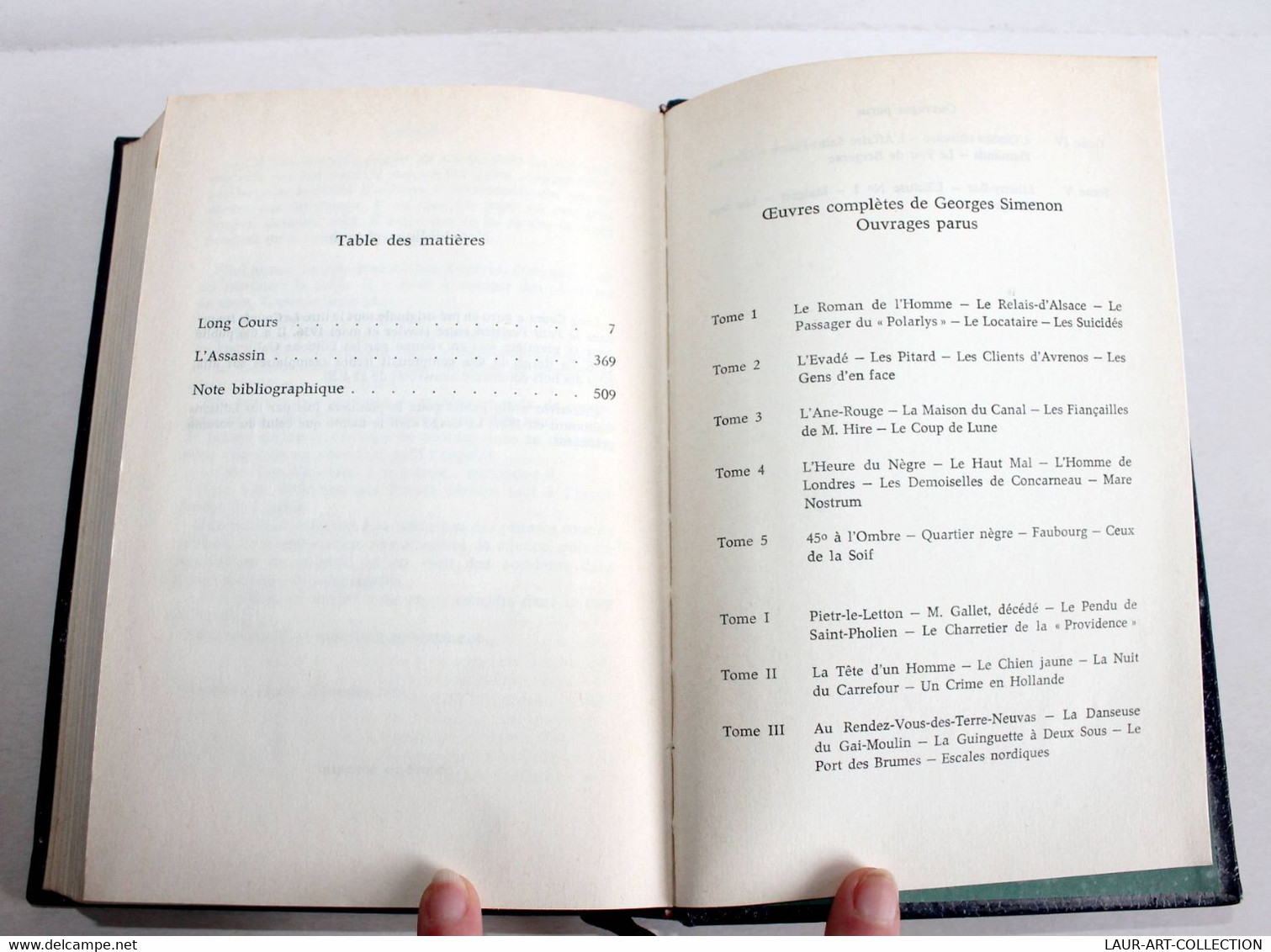 GEORGES SIMENON - OEUVRES COMPLETES - N°6 LONG COURS, L'ASSASSIN + TEXTE DE G.S / ANCIEN LIVRE DE COLLECTION (2301.248) - Simenon