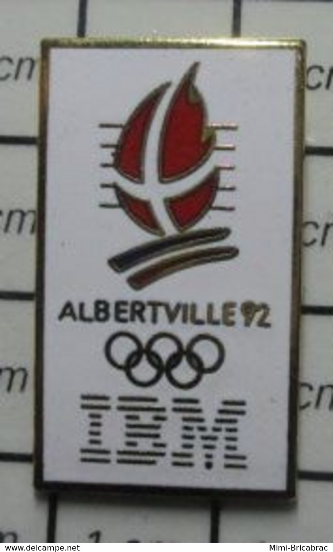 312a Pin's Pins / Beau Et Rare / INFORMATIQUE / IBM JEUX OLYMPIQUES ALBERTVILLE 92 - Informatique